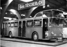 Tüscher Hochlenker Bus - für den Flughafen Zürich - Genfer Autosmobilsalon 1959