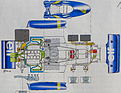 Bild: Tyrell P34 Formel 1 – Planskizze(in Farbe)