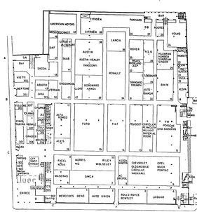 Übersichtsplan Genfer Automobilsalon 1961