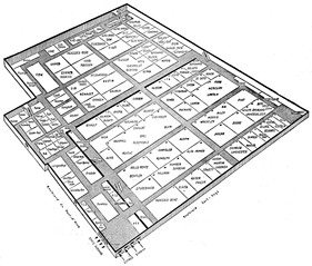 Übersichtsplan / Hallenplan Genfer Automobilsalon 1952 Übersichtsplan / Hallenplan Genfer Automobilsalon 1952