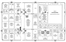 Übersichtsplan / Hallenplan Genfer Automobilsalon 1983