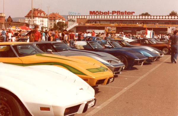 Bild US Car Meet Letzipark in Zürich 1983