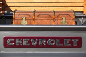Overseas suitcase on Chevy flatbed