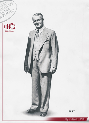 Bild: Ugo Gobbato, fotografiert im Jahre 1933. Er wird eine tragende Rolle in der Geschichte von Alfa Romeo spielen.