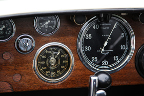 Uhren noch auf null: Cockpit des mächtigen 1929er Mercedes-Benz SSK von Museumschef Hermann Layher.