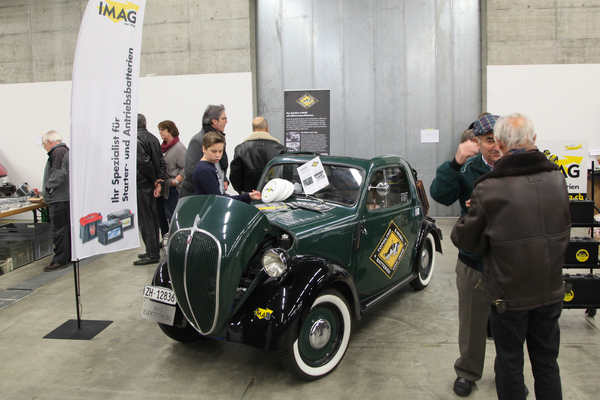 Bild: Umgebauter Topolino mit Elektroantrieb - Oldtimermesse St. Gallen am 30. Oktober 2016