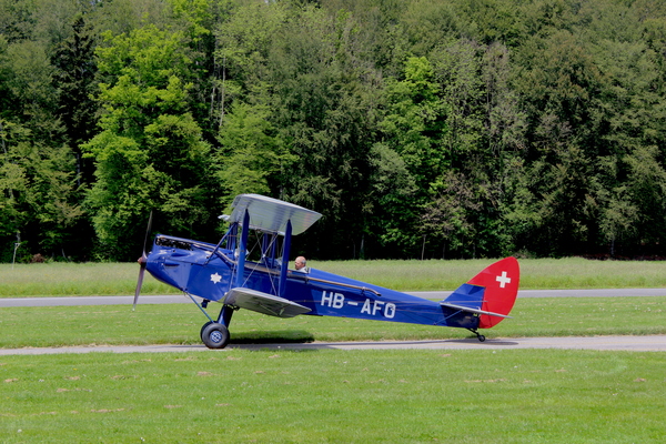 Und auch die Motte alias De Havilland Moth wird nächstes Jahr wieder ihre Kreise fliegen - Japaner Young- und Oldtimertreffen Bleienbach 2016