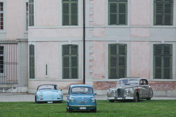 Ungewöhnliche Zusammenstellung - Fiat, Porsche, Jaguar - Concours d'Elégance Suisse "spéciale" 2021 in Coppet