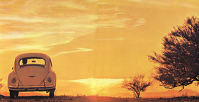 VW 1200 (1964) - Der VW Käfer ist so beliebt, weil er kühl bleibt, ... auch wenn es noch so heiss ist - aus einem Verkaufsprospekt von 1964