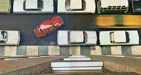 VW 1200 (1964) - Der VW Käfer ist so beliebt, weil er überall hineinpasst, ... selbst in die kleinste Parklücke - aus einem Verkaufsprospekt von 1964