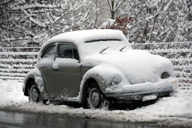 VW 1300 (1969) - im Schnee und doch startbereit