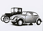 VW 1302 (1972) - der "Weltmeister" neben einem Ford Model T (© Archiv Automobil Revue) VW 1302 (1972) - der "Weltmeister" neben einem Ford Model T (© Archiv Automobil Revue)