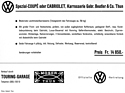 VW Beutler Verkaufsanzeige im Jahr 1957