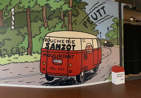 VW Bulli – Der Fall Bienlein – Tim und Struppi-Ausstellung – Musée National de l'Automobile Mulhouse