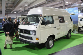 VW Bus T3 Syncro (1989) - Sonder-KFZ Wohnmobil auf T3-Basis, angeboten für EUR 22'900 - Bremen Classic Motorshow 2019