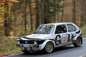 VW Golf 1 GTI während der WP6 am Samstag - Haas - Rallye Köln Ahrweiler 2014