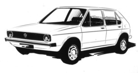 VW Golf (1974) - Skizze