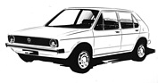 VW Golf (1974) - Skizze