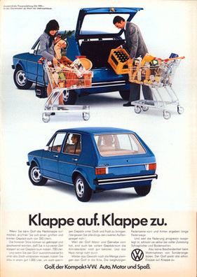 VW Golf (1974) - Werbung: Klappe auf. Klappe zu