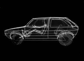 VW Golf (1974) - eine CAD-Zeichnung