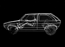 VW Golf (1974) - eine CAD-Zeichnung