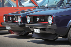 VW Golf GTI (1976) - im Vergleich zu einem etwas jüngeren Modell (3. Youngtimer- und Classictreffen Pratteln am 15. Juli 2018)