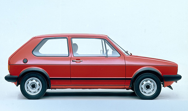 Bild: VW Golf GTI (1980) - bereits mit runden Stossfängern