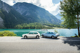 VW Golf GTI vs. BMW 1802 touring – eine Ruhe- (und Foto-)Pause am Plansee