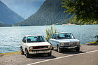 VW Golf GTI vs. BMW 1802 touring – posierend am Seeufer