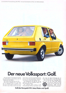 VW Golf L (1974) - Werbung: Volkssport Golf