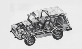 VW Iltis (1979) – Schnittbild des für die Bundeswehr entwickelten Allrad-Kübelwagens