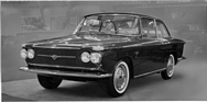 VW Italsuisse (1960) - entworfen von Pietro Frua, Viersitzer mit optischer Verwandschaft zum Chevrolet Corvair - Genfer Autosalon 1960