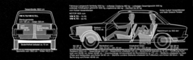 VW K 70 (1970) – Gewichte und Dimensionen