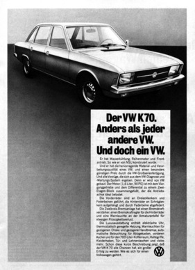 VW K 70 (1971) - Werbung in Deutschland - der andere Volkswagen