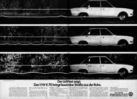 VW K 70 (1973) - Werbung in Deutschland - den K 70 bringt kaum eine Strasse aus der Ruhe