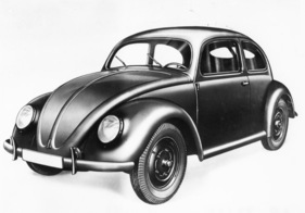 VW Käfer (1938) - sofort als Käfer zu erkennen, aber noch mit militärischer Nüchternheit VW Käfer (1938) - sofort als Käfer zu erkennen, aber noch mit militärischer Nüchternheit