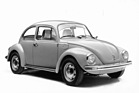 VW Käfer (1975) - das Modell 1200 L hatte ab August 1975 verchromte Stossfänger und verchromte Radkappen