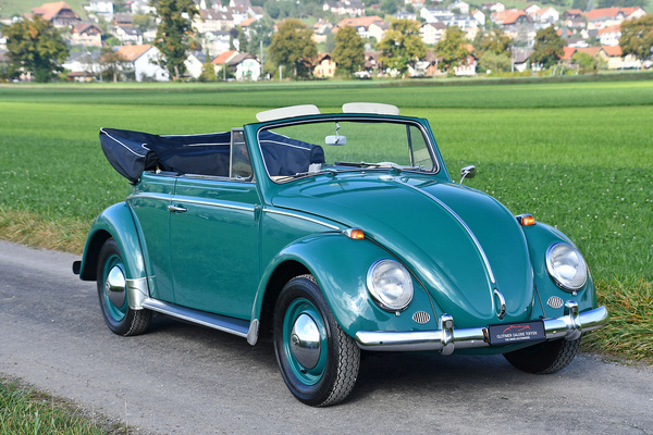 VW Käfer 1200 Cabriolet (1964) - als Lot 194 angeboten an der Versteigerung Oldtimer Galerie Toffen vom 16. Oktober 2021