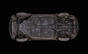 VW Käfer 1200 L (1981) - km-Stand 69'800 - aufgenommen von unten im Rahmen des Projekts "Auto Reverse"