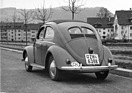 VW Käfer (1952) - als noch riesige Kennzeichen Platz finden mussten