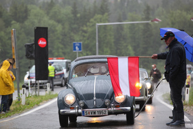 VW Käfer (1952) - in der Klasse Tourenwagen am Start beim Gaisbergrennen 2014