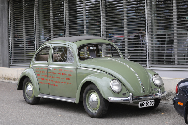 VW Käfer (1954) - dieser Brezel-Käfer ist schon weit herumgekommen, wie es scheint - FNA Jahrestreffen 2025