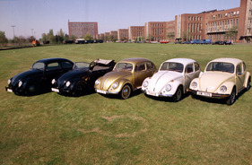 VW Beetle (1965) - Five generations of Beetle, differing only in details but not in basic form