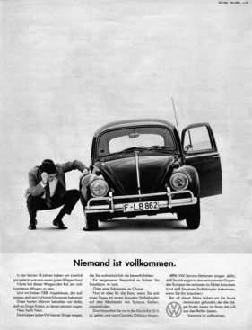 VW Käfer (1966) - niemand ist vollkommen - Werbung