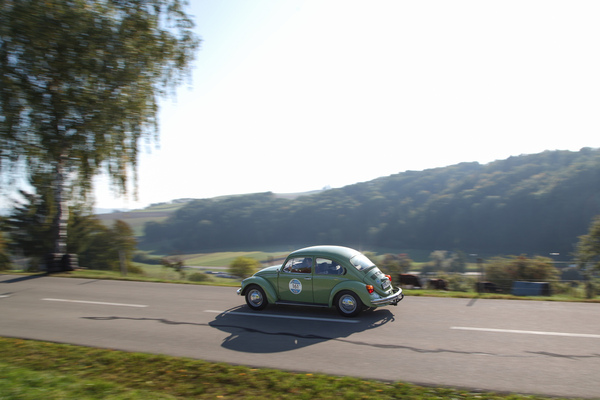 VW Käfer (1980) - in der Kategorie "Corso" am Memorial Bergrennen Opfertshofen "Rendezvous am Kleinen Klausen" 2021