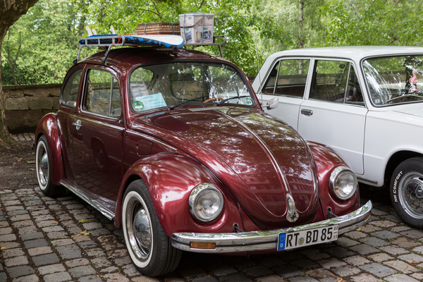 VW Käfer mit 1200 ccm bereit für den Urlaub – Tübingen Classic Oldtimerfestival 2025