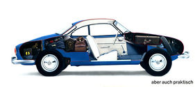 VW Karmann-Ghia 1200 (1964) - Durchsichtszeichnung