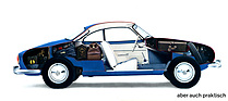 VW Karmann-Ghia 1200 (1964) - Durchsichtszeichnung