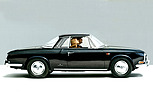 VW Karmann-Ghia 1500 Coupé (1964) - im Vergleich zum kleinern Bruder kantigere Form - Abbildung aus einem Prospekt