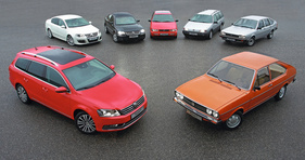 VW Passat (1974) - 40 Jahre VW Passat, gefeiert 2013 mit der ersten bis siebten Generation (1974)